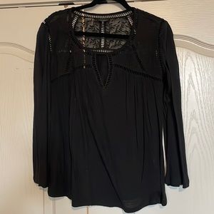 Black long sleeve top